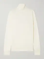 [The Frankie Shop] The Frankie Shop - Eve Merino Wool Turtleneck Sweater - Ivory - large large Ivory