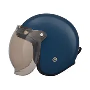 M2R MO-3 安全帽 MO3 素色款 石墨藍 復古帽 內墨鏡 半罩 內襯可拆 3/4 安全帽