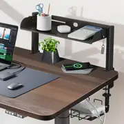 ACA 2-Tier Clamp-on Under Desk Cable Organiser Management Tray Cord Holder Storage Office Home Rack