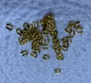 100 Gold-plated U-shaped Thread Protector for beading
