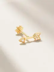 [MARIA TASH] MARIA TASH - Arrow 18-karat Gold Diamond Earring - One size One size Gold