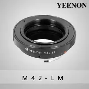 YEENON M42-LM Adapter - M42 Mount Lens to Leica M Mount (No rangefinder coupled)