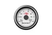 30 In-Hg to 20 psi TURBO BOOST GAUGE White Face Mitsubishi EVO Subaru WRX STI