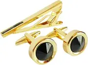 [JYHLSHBA] Cufflinks For Men 2 Pairs Of Cufflinks Crystal Tie Clip Cufflinks Men'S Rhinestone Cufflinks