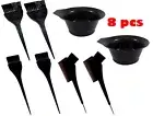8 pcs Set Hair Dye Color Brush Bowl Combo Coloring Brush Kit Tint Tool Bleach