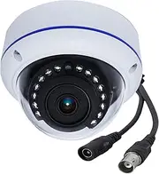 HD 1080P 2MP 180 Degree Surveillance Security Camera Wired Coax Fisheye 1.7mm Lens Wide Angle Dome Camera Outdoor 4 in 1 (TVI/AHD/CVI/BNC Analog CCTV System) IR Night Vision DC12V
