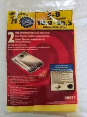 Shop Vac 906-71-33 5 To 8 Gallon High Efficiency Collection Filter Bags 2 Pack