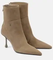 [Jimmy Choo] Jimmy Choo Cycas 80 suede ankle boots AU 10.5 neutrals