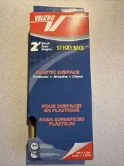 Vintage VELCRO 2 ft. x 1.5" Sticky Back Black Tape Hook & Loop