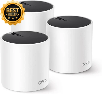 TP-Link Deco X55 AX3000 WiFi 6 Mesh System 3 Pack Whole Home Dual Band Router