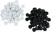 100Pcs Go Board Game Chess Pieces Flat Beads Black and White Educational Toy Classic Melamine Stones Board Game for Children, 1.8cm