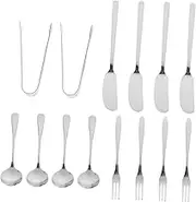 HOLIDYOYO 5pc Cheese Knife Spreaders Set Stainless Steel for Charcuterie Boards Kitchen Supplies