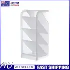 Clear Pen Holder 4 Grid Multifunctional Storage Box for Home Office (White L)
