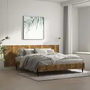 Bed Headboard, Headboard for Bed Bed Centre Bedroom Decor Furniture Wall Headboard Smoked Oak 240x1.5x80 cm Engineered Wood