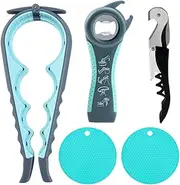 Jar Opener Gripper - Portable Beer Opener Tools,Labor-Saving Kitchen Gadgets for Milk, Soda, or Water Bottles and Canned Foods