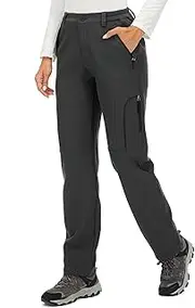 [Toomett] Women's Outdoor Waterproof Windproof Fleece Cargo Snow Ski Hiking Pants H4409
