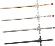 TOVINANNA 4pcs Ancient Style Sword Hairpin Hair Chopsticks for Women Metal Hair Sticks Hair Stick for Women Hair Chopsticks for Vintage Hair Stick Hair Accessories for Women