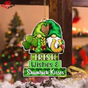 Irish Gnomes Acrylic Ornament Gnome Christmas Ornament St Patricks Day