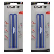 4pc Nite Ize Gear Tie 12in Reusable Rubber Twist Wire Cord Cable Organiser Blue
