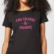 Pina Coladas and Pushups Women's T-Shirt - Black