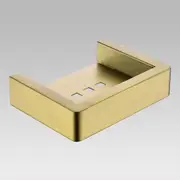 Cavallo Brushed Yellow Gold Soap Dish Holder