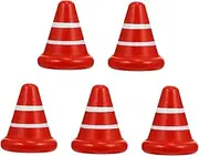 HOMOBABE 1 Set Wooden Traffic Sign Bright Red Educational Roadblock Cones for Imaginative Play Learning Present