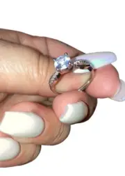 GRA Sterling Silver Solitaire CERTIFIED 1CT Moissanite Engagement Ring NEW