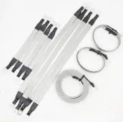 Ground Braid Jumper kit (4) 6", (4) 12"( 2)18" (1)10ft Straps with 1/4" terminal