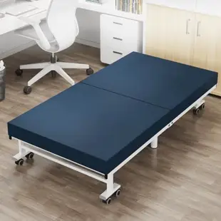 團購日式結實耐用可折疊床單人床滑輪簡易床架辦公室午休酒店加床
