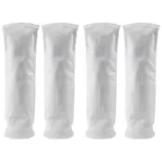 4 Packs of Filter Socks, 200 Micrometres, for Fish Tank/Saline Aquarium, Pond, for Sump/Overflow white