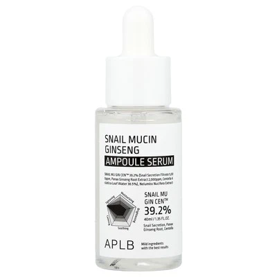 Snail Mucin Ginseng Ampoule Serum , 1.35 fl oz (40 ml)