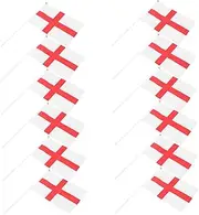 BIUDECO 12pcs England Flag Stick Mini Handheld Flags for Football Fans for Events