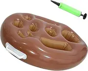 Pool Drink Holder - 9 Holes Inflatable Cup Holder,Beverage Organizer Large with Pump Foldable Tray for Outdoor Hot Tubs Deck Family Travel Birthday Picnic Poolside Swimming Water Beach