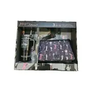 Betsey Johnson Apres Ski School Wristlet Tote Tumbler & Straw 3 Pc Gift Set New