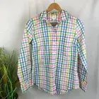 J Crew Plaid Gingham Cotton Long Sleeve Button Down Shirt Top NEW S