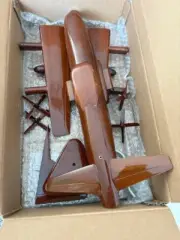 C-130 4 Prop Handcrafted Natural Mahogany Premium Wood Desk Model New in Box