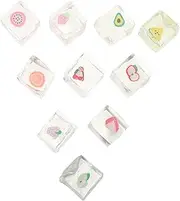Sosoport 10pcs Ice Cube Fruit Pinch Cube Stretchy Squeeze Cube Stretchy Plaything Squishy Slow Rebound Stress Ice Cube Squishy Squeeze Stress Stress