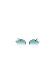 Chloé Eyewear Geometric-Frame Rimless Sunglasses 58 Blue
