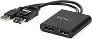 StarTech.com Dual-Monitor DisplayPort 1.2 Splitter, DP to 2X DP Multi-Monitor Adapter, 4K 30Hz/1080p 60Hz MST Hub for Windows