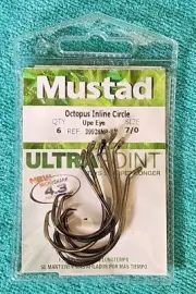 Mustad - 39928NP-BR - 7/0 - ULTRA POINT - OCTOPUS CIRCLE HOOKS 6-PACK - FISHING
