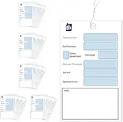 Pack of 50 Oil Change Pendants, Oil Change Signs, Service Notes Car, Oil Change Notes, Oil Note Pendant with Wire, Double-Sided Print (6 x 10 cm)