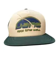 NEW VANS TRUCKER HAT GREEN WHITE BASEBALL CAP BLUE YELLOW SPACE ARROW STAR NWT