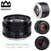 RISESPRAY 50MM F1.7 Metal HD Manual Full Frame LENS for Nikon AI F-Mount Camera