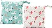 RORPOIR Elegant Practical 2-Pack Diaper Bag Nappy Pouch for Wet Dry Diapers Organize The Go