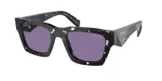 PRADA PR A06S 15O50B Tortoise Black Cstl Violet Mir Silver 50 Men's Sunglasses