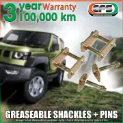 Rear EFS Greaseable Leaf Spring Shackles + Pins for Nissan Patrol GU Cab Chassis