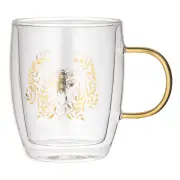 Ashdene Elegant Bee Double Walled Glass Mug
