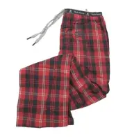 Psycho Bunny Women's Brilliant Red Plaid Knit Lounge Pants
