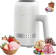 6-in-1 Electric Automatic Ice Cream Machine,300ml Multifunction Smart Soft Serve Maker with LED Display,90-min Quick Freeze,No Pre-Freezing,for Home Kitchen Milkshakes Dessert