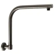 Gunmetal Grey Round Swivel Gooseneck Shower Arm High Rise Wall Bathroom Outlet